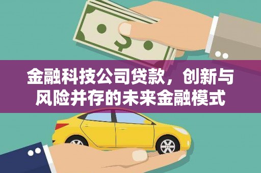 正宁金融科技公司贷款，创新与风险并存的未来金融模式