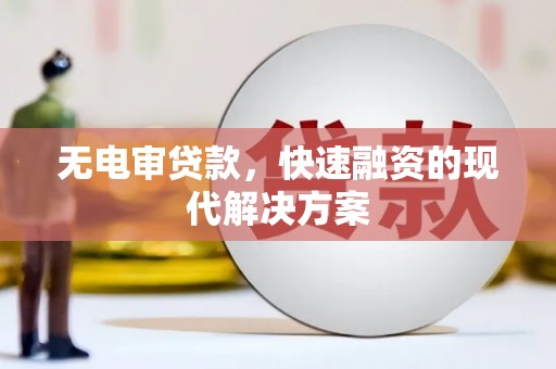泰顺无电审贷款，快速融资的现代解决方案