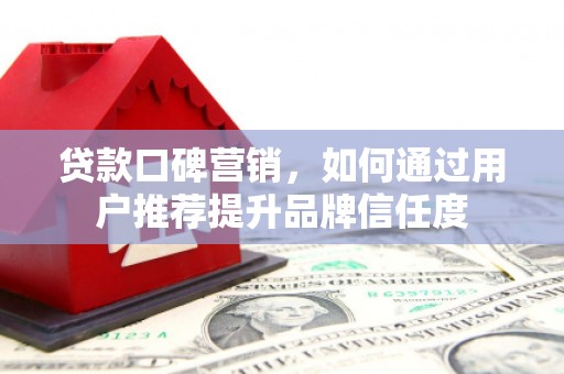 丽水贷款口碑营销，如何通过用户推荐提升品牌信任度