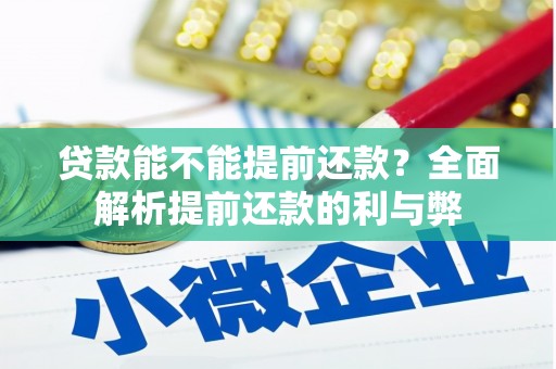 献县贷款能不能提前还款？全面解析提前还款的利与弊