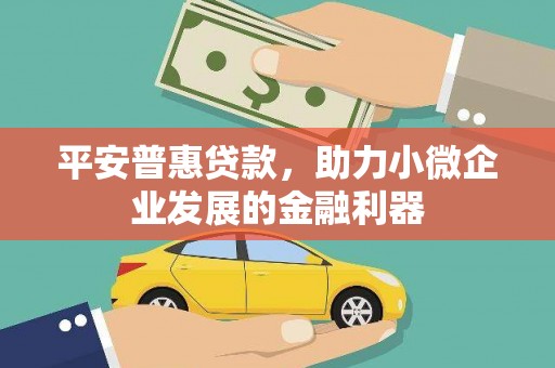 福贡平安普惠贷款，助力小微企业发展的金融利器