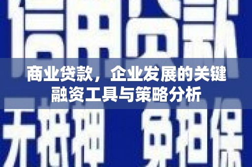 西山商业贷款，企业发展的关键融资工具与策略分析