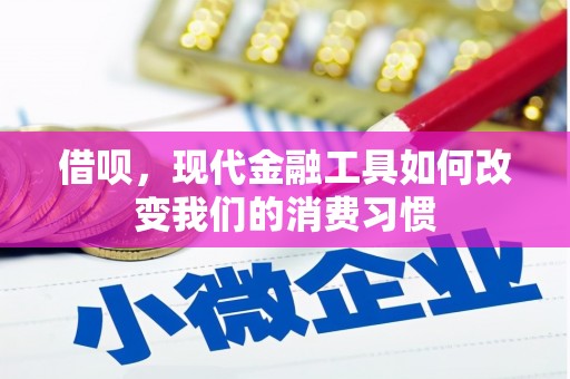 名间借呗，现代金融工具如何改变我们的消费习惯