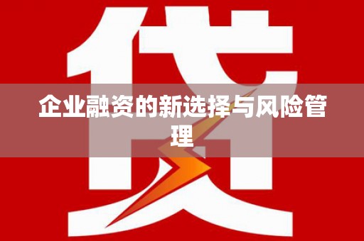 将军企业融资的新选择与风险管理